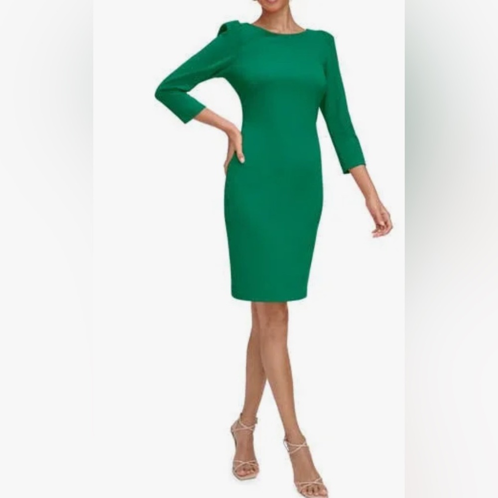 Three-Quarter Sleeve Scuba Crepe Sheath Dress
Calvin Klein